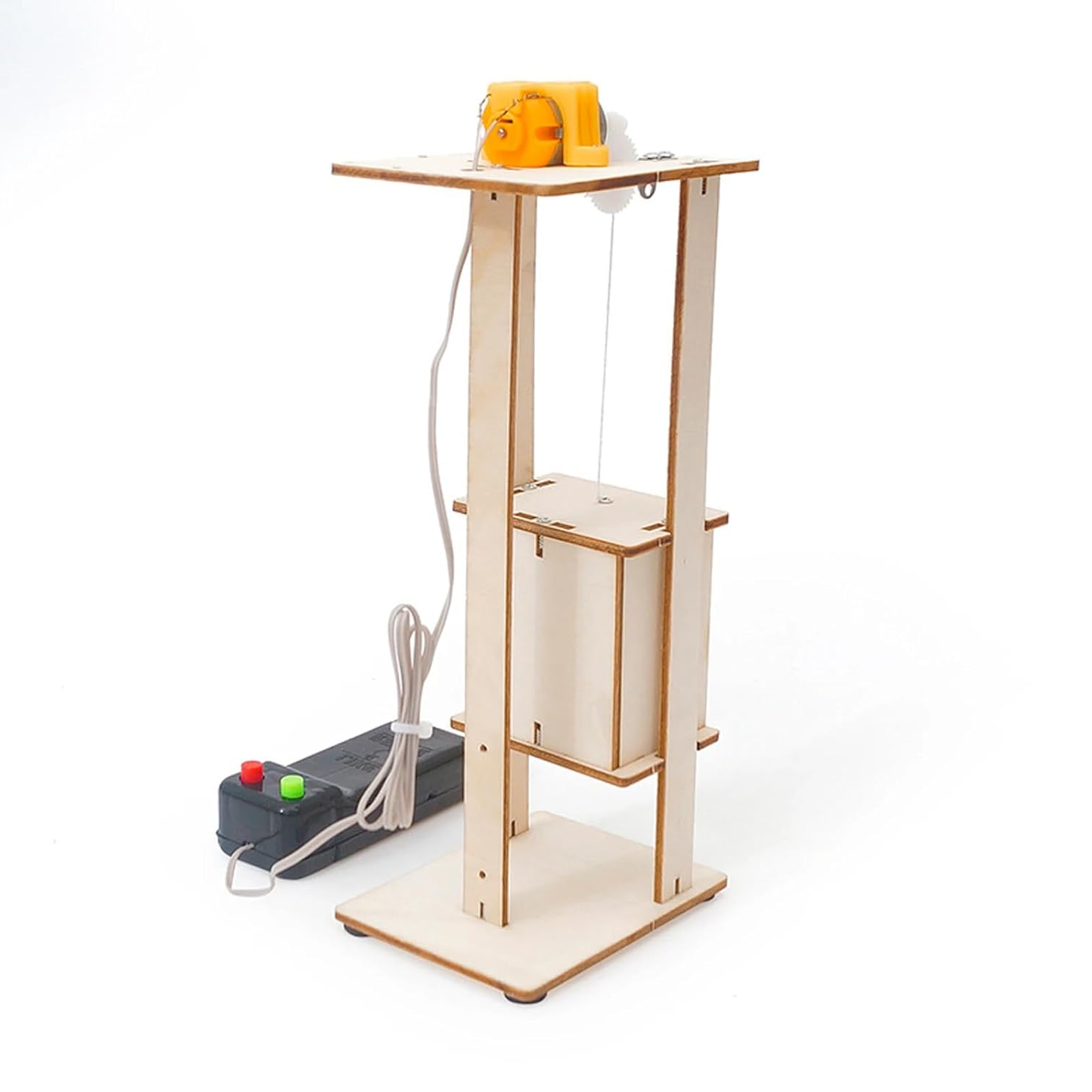 Wood Assembly DIY Electric Lift Kids Gifts Science Toys Experiment Material Kits Tool Elevator Assemble Kit For Education - RS5673