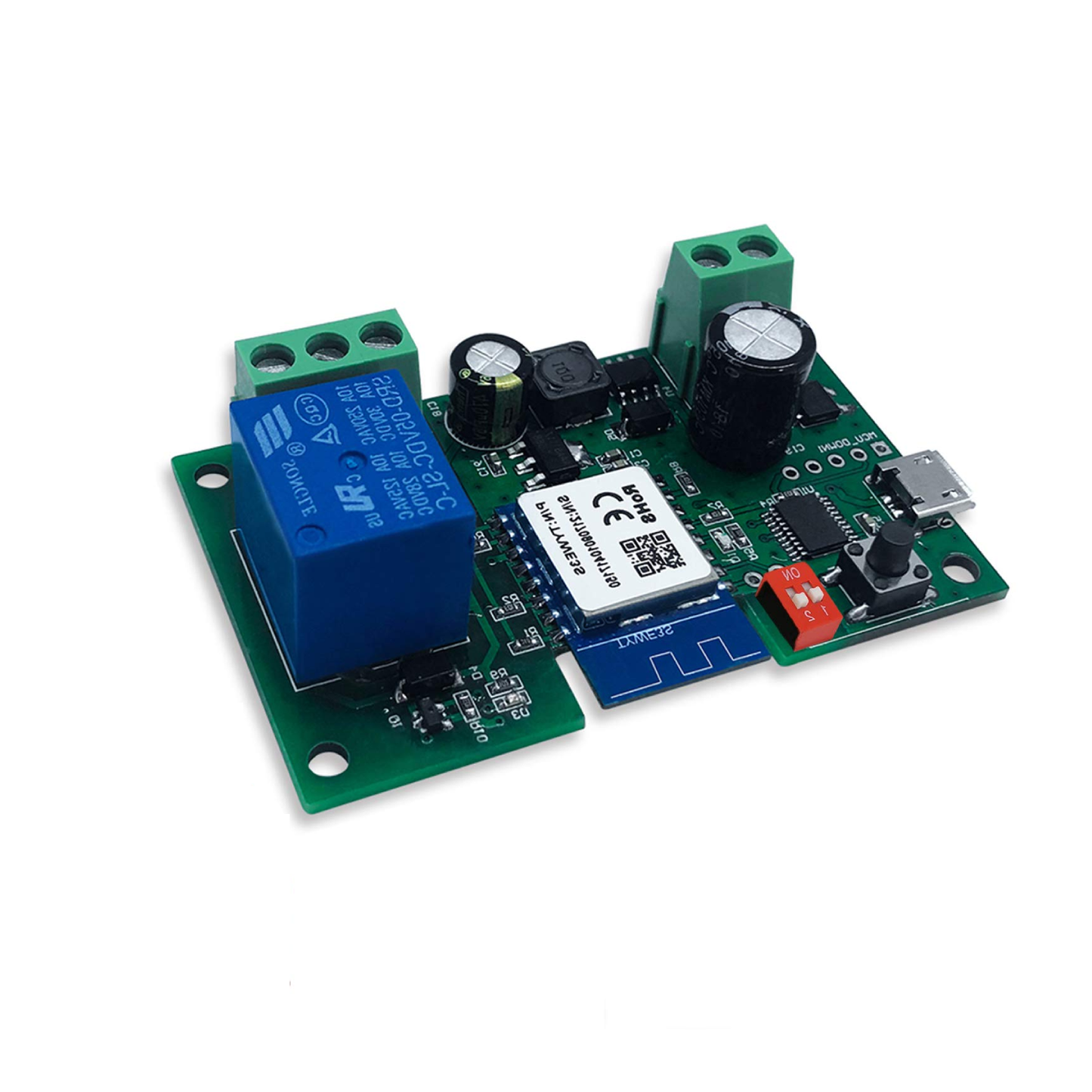 1-Channel Smart Switch Relay Module TUYA/Smart Life App Alexa Google IFTTT Wireless Smart Home Remote Control WiFi Switch Momentary Time Adjustable - RS2790