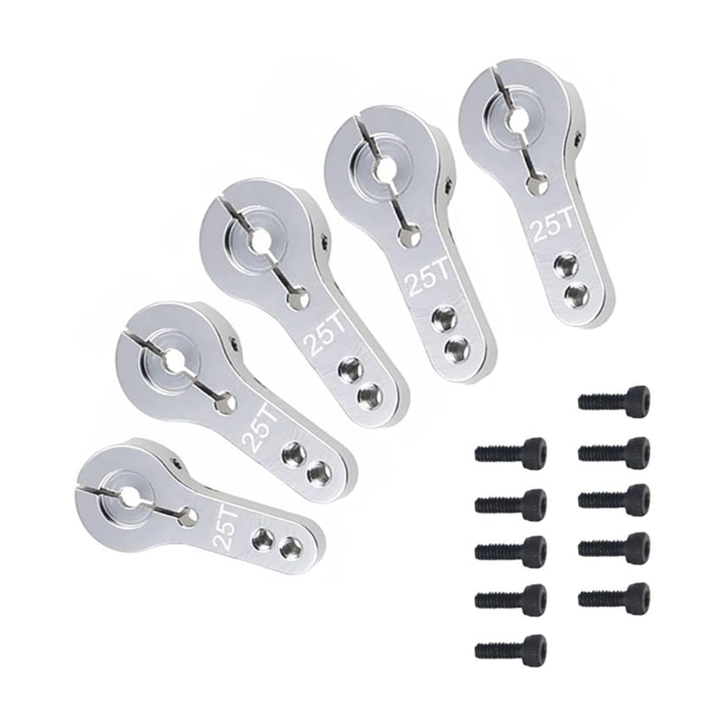 Aluminum 25T Servo Horn Arm Heavy-Duty Silver Aluminum Alloy 25T Servo Horn For RC Models & Robotics - RS7456