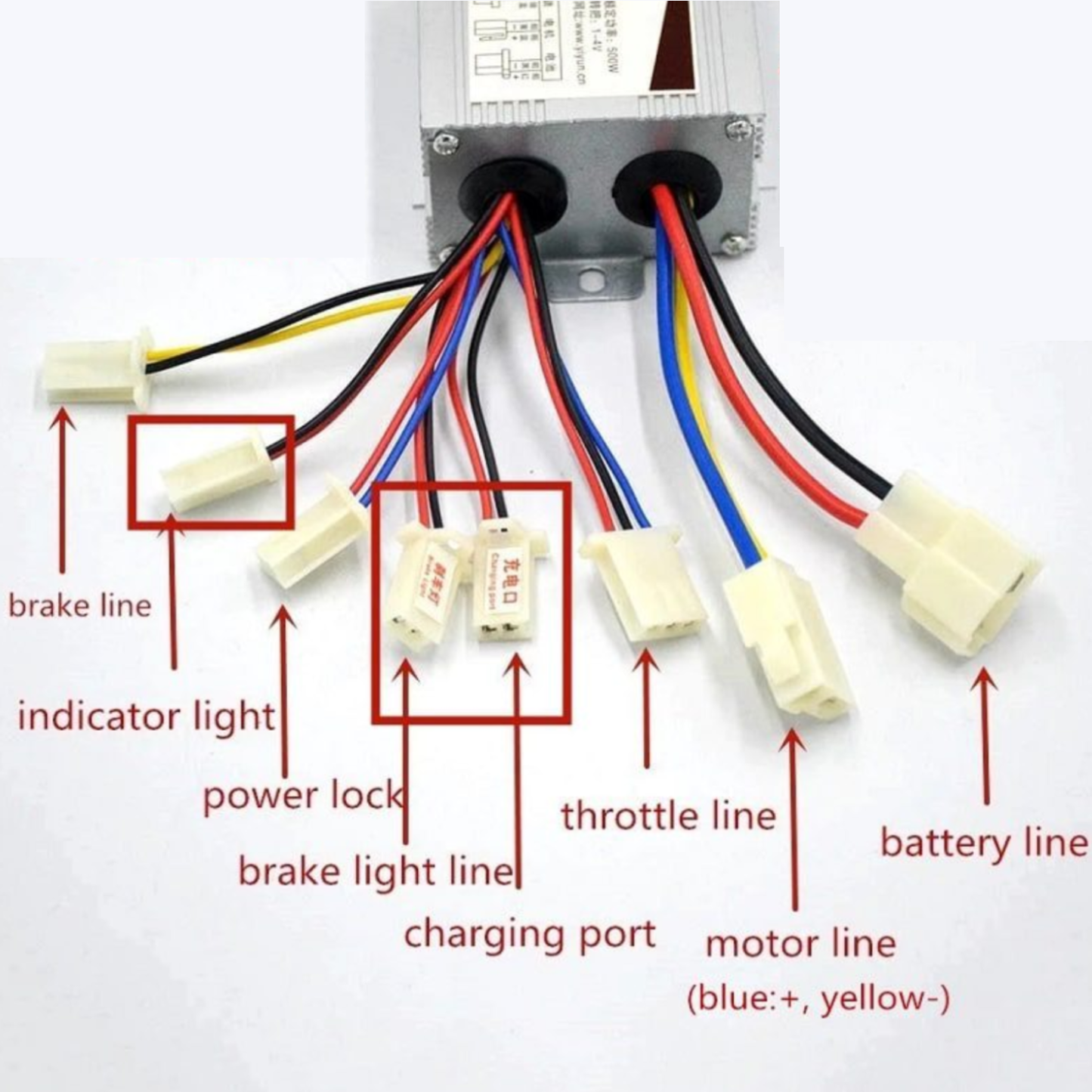 Yalu MY1016 24V 350W Brush Controller EBIKE Brushed Motor Controller Electric Bicycle Speed Control - RS3867