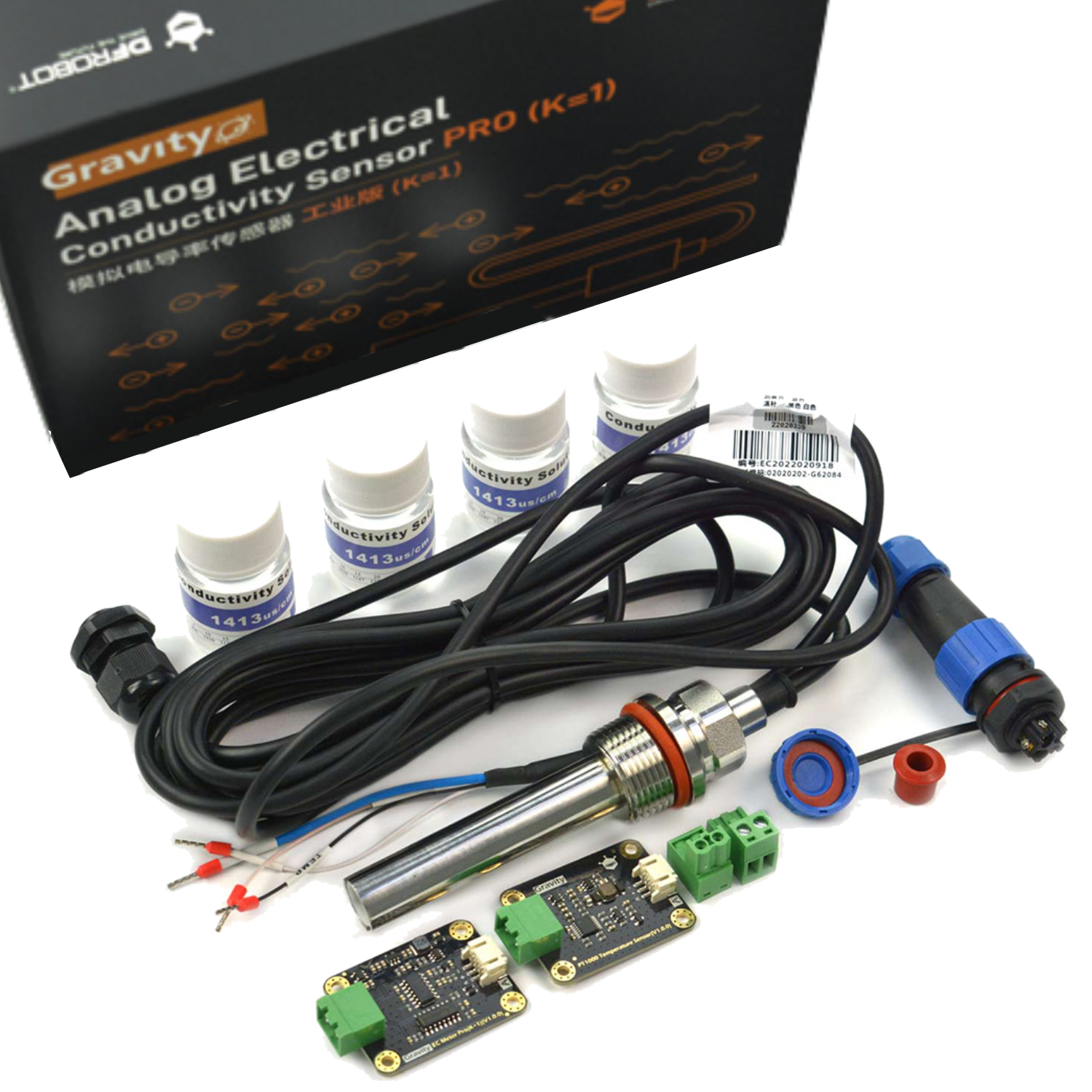 Industrial Grade Analog Electrical Conductivity Sensor PRO (K=1)