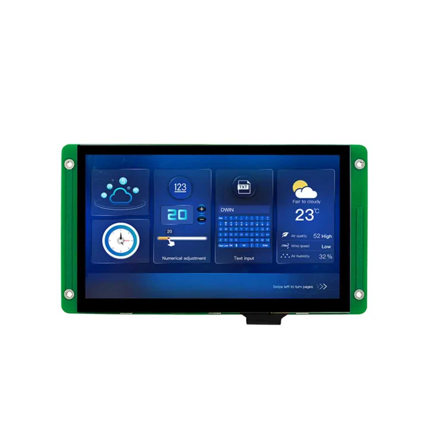 DWIN DMG10600T070_01WTC 7" LCD Tactus Touch Display High-Resolution LCD Tactus Screen For Industrial and Embedded Applications