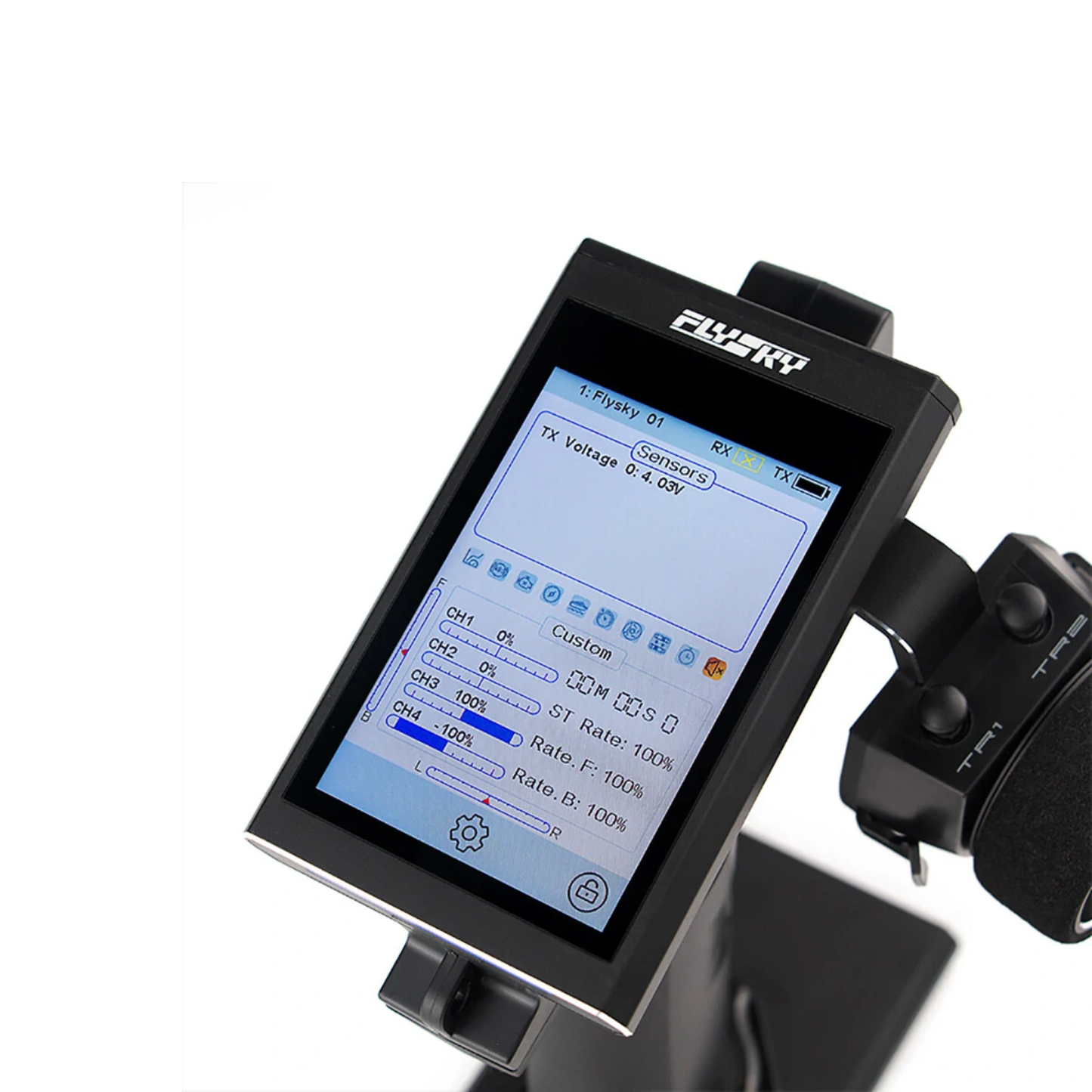 FlySky NB4+Noble 2.4G 8CH Radio System RC Transmitter With IPS Touch Screen For RC Car Boat