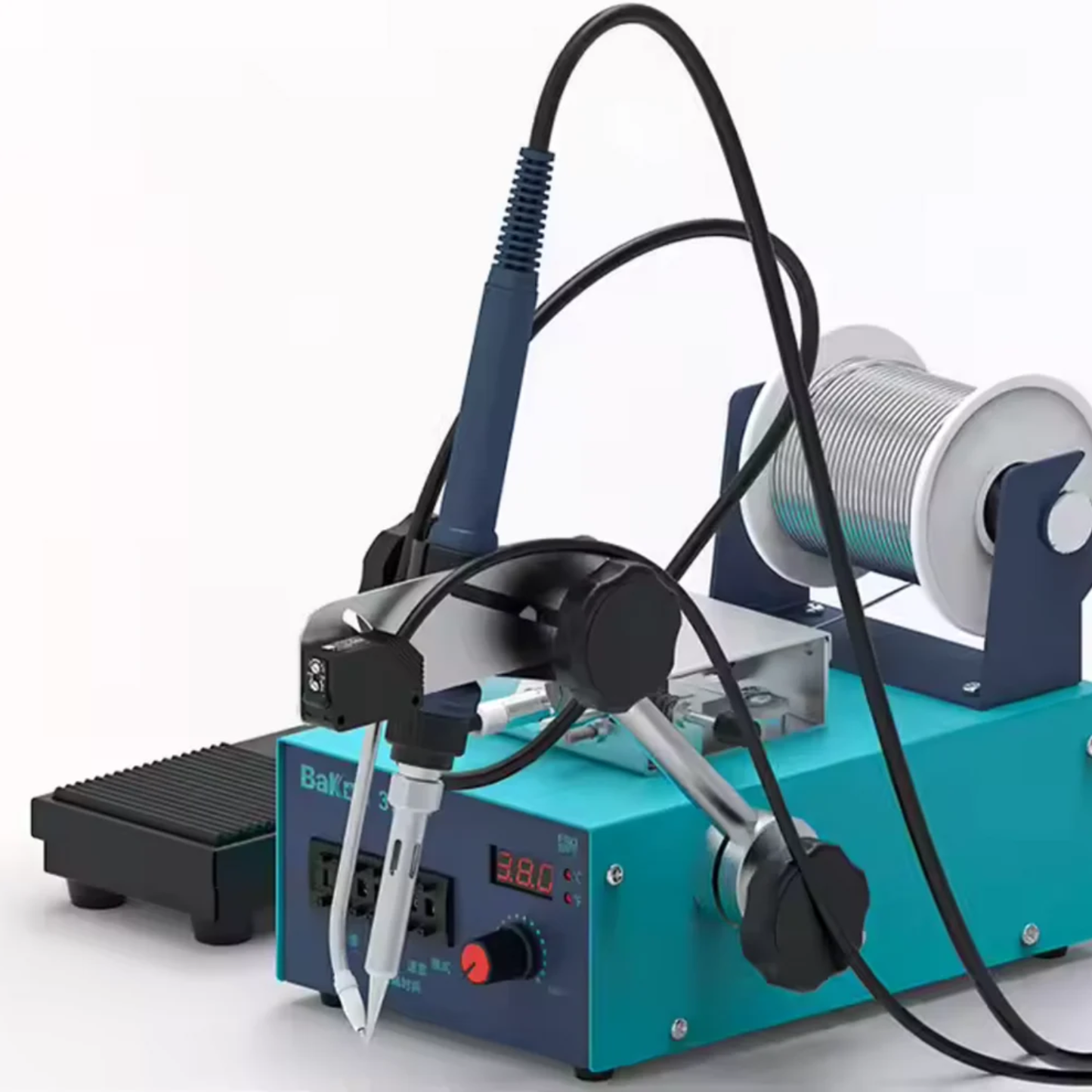 BK375B+ Smart Soldering Station With Integrated Auto Solder Wire Feeder Precision Temperature Control & Hands-Free Operation
