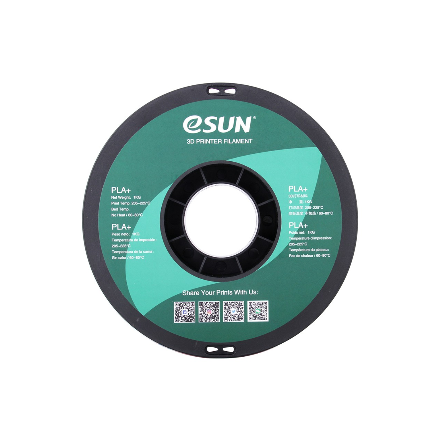 eSun PLA+ 3D Printer Filament 1.75mm 1kg High Strength & Easy Print Filament For FDM 3D Printers - White - RS3387