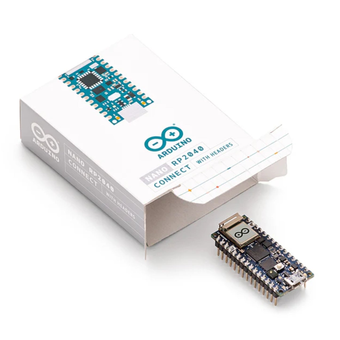 Official Arduino Nano RP2040 Connect with Pre-Soldered Headers Powerful RP2040, Wi-Fi, Bluetooth, Microphone & IMU For IoT & Embedded Projects