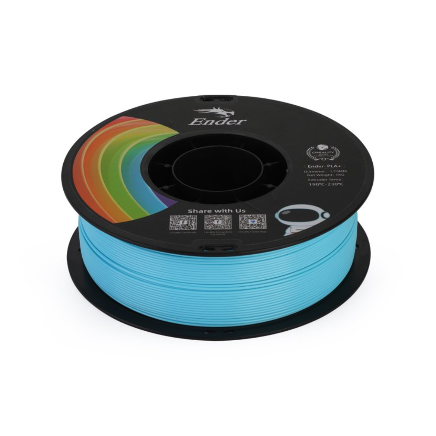 Creality Ender-PLA+ 3D Printing Filament 1.75mm 1kg(2.2lbs)/Spool Dimensional Accuracy For FDM 3D Printers - Blue - RS6913