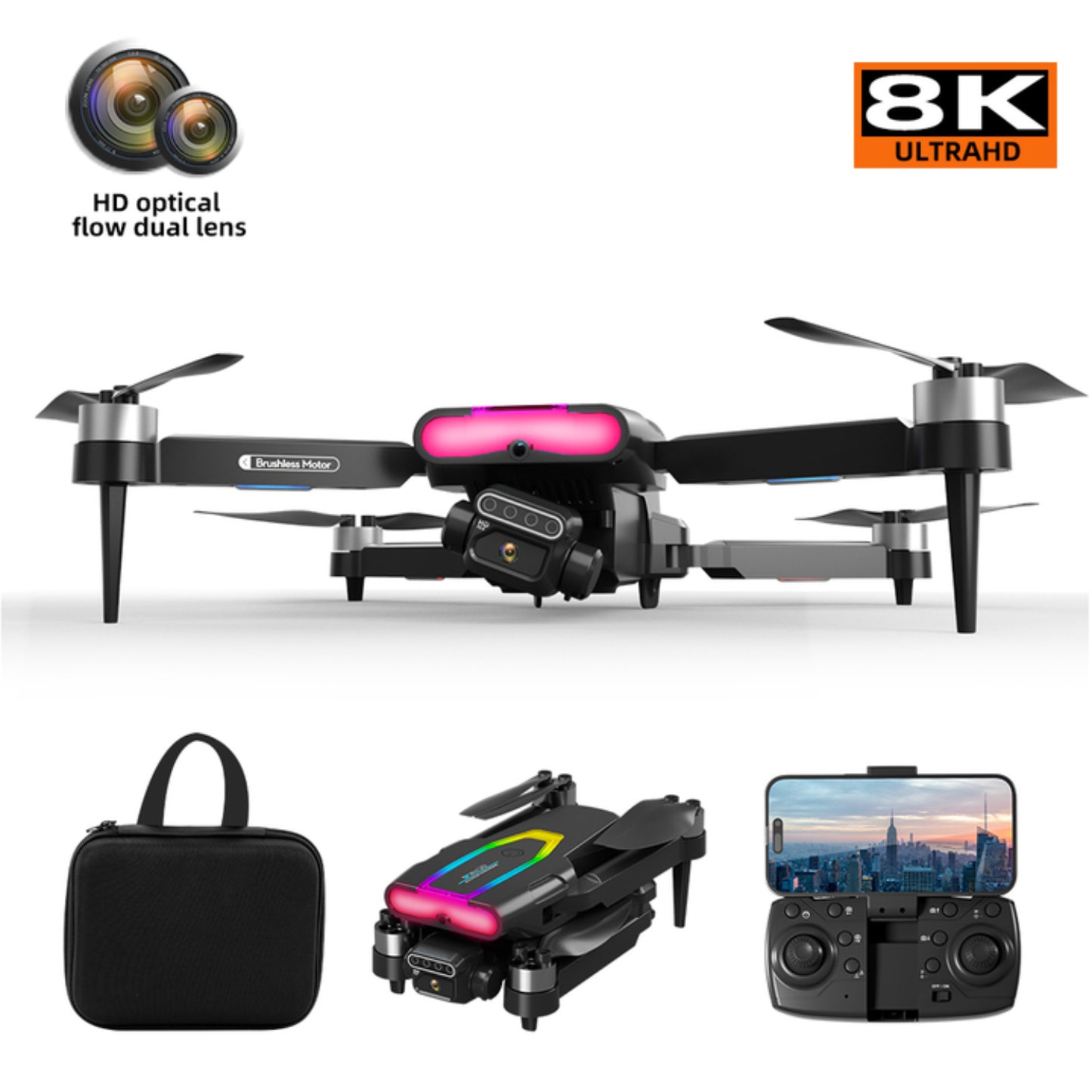 F199 Drone 8K HD – Feature-Packed, Foldable Quadcopter for Stunning Aerial Photography - RS8705