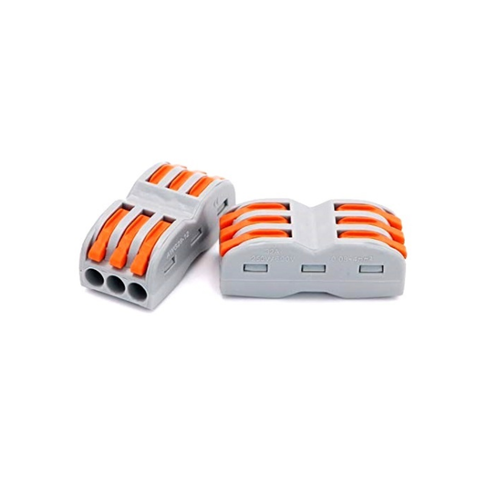 CH-813 3 Pole Wire Connector Terminal Block with Spring Lock - RS3196