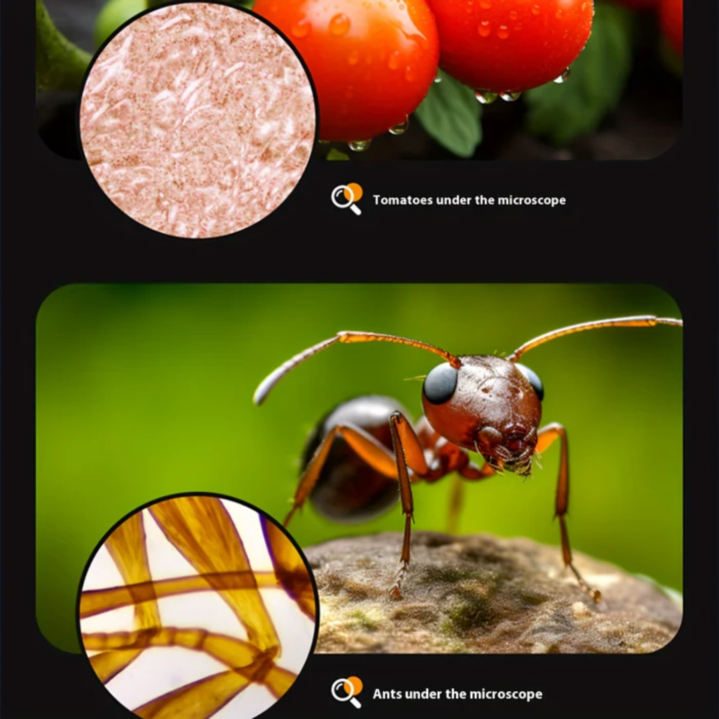 60X–200X Mini Handheld Microscope Toy