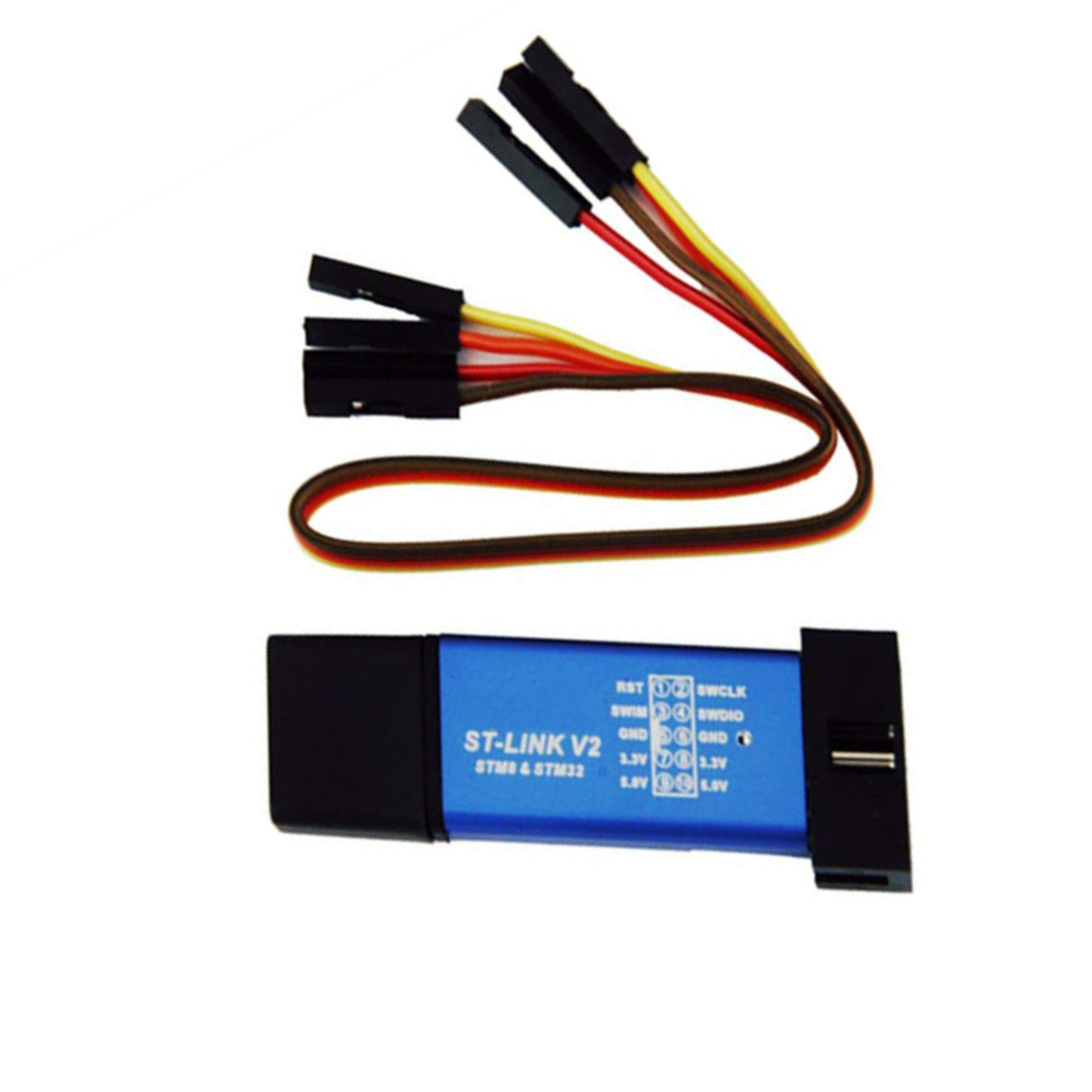Mini USBASP USBISP Programmer Aluminum For AVR 51 Single Chip WIN7 64 ST-Link V2 STM32 Programming Tool - RS1452 (RS4753)