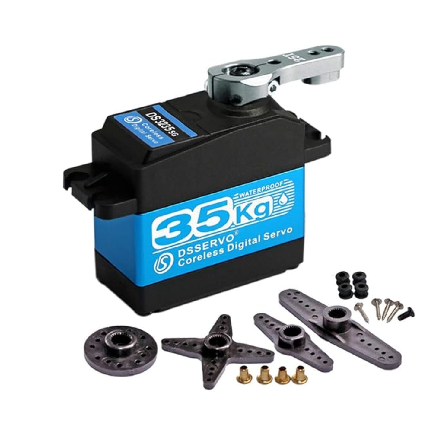 DSServo DS3235SSG 35Kg Coreless Servo Waterproof Digital Servor High Torque Coreless Servo Motor With 180°, 270° (Optional) Degree Rotation For Robotic Arms
