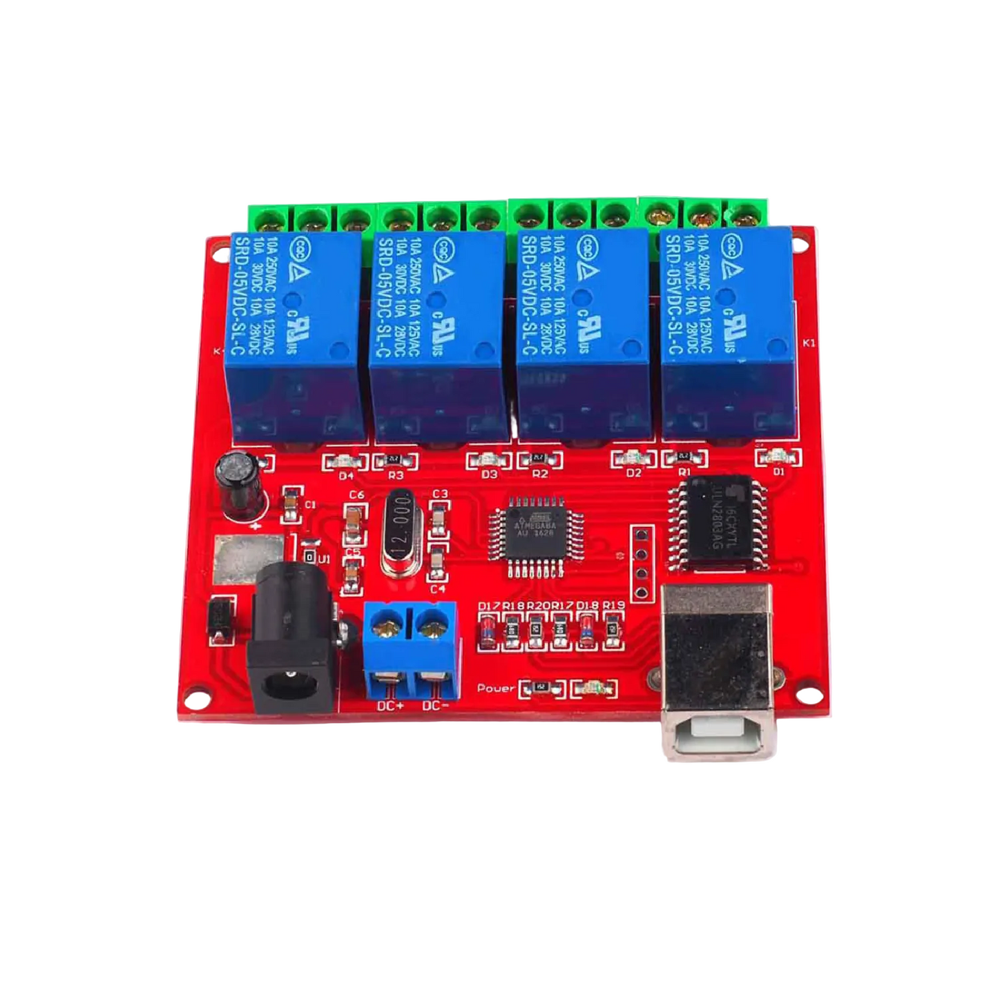 4-Channel USB Relay Module 12V Plug & Play Smart Switch For PC & Arduino - RS9757