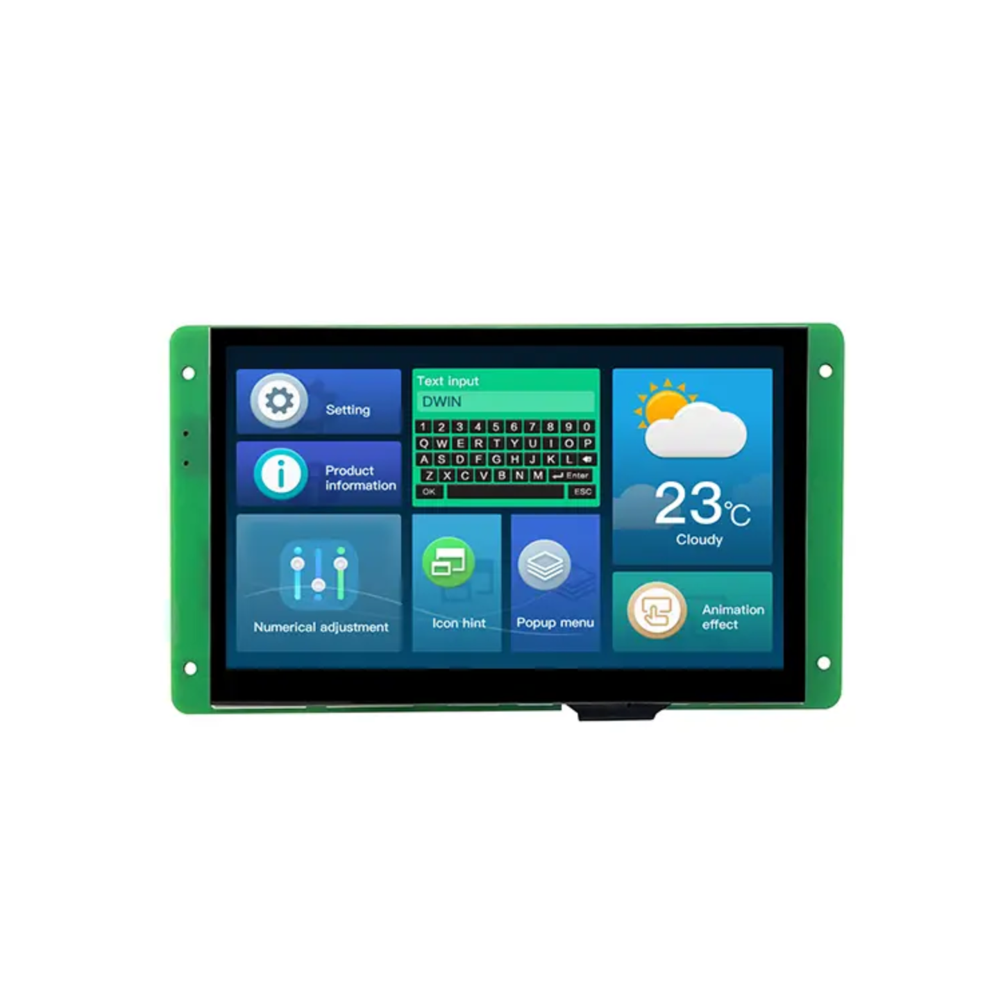 DWIN DMG80480C070_04WTC HMI LCD Display 7" Smart Touchscreen LCD Display Module For Embedded Systems