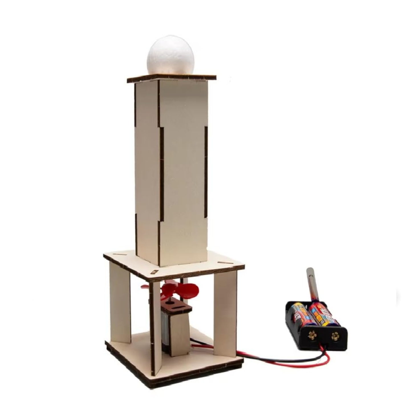 Wooden Electric Air Suspension ball Kit Model Kids Science Toy Technology Physics Bricks Kit Learning Educational Toys For Children NO BATTERY - RS6435