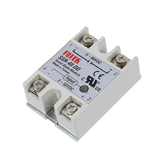 BE0050 SSR-40DA Solid State Relay 3-32VDC To 24-380VAC 40A Solid State Relay Module High Power SSR DC-to-AC Conversion Solid State Relay Power Relay AC Load Control Zero-Cross Relay - RS2666