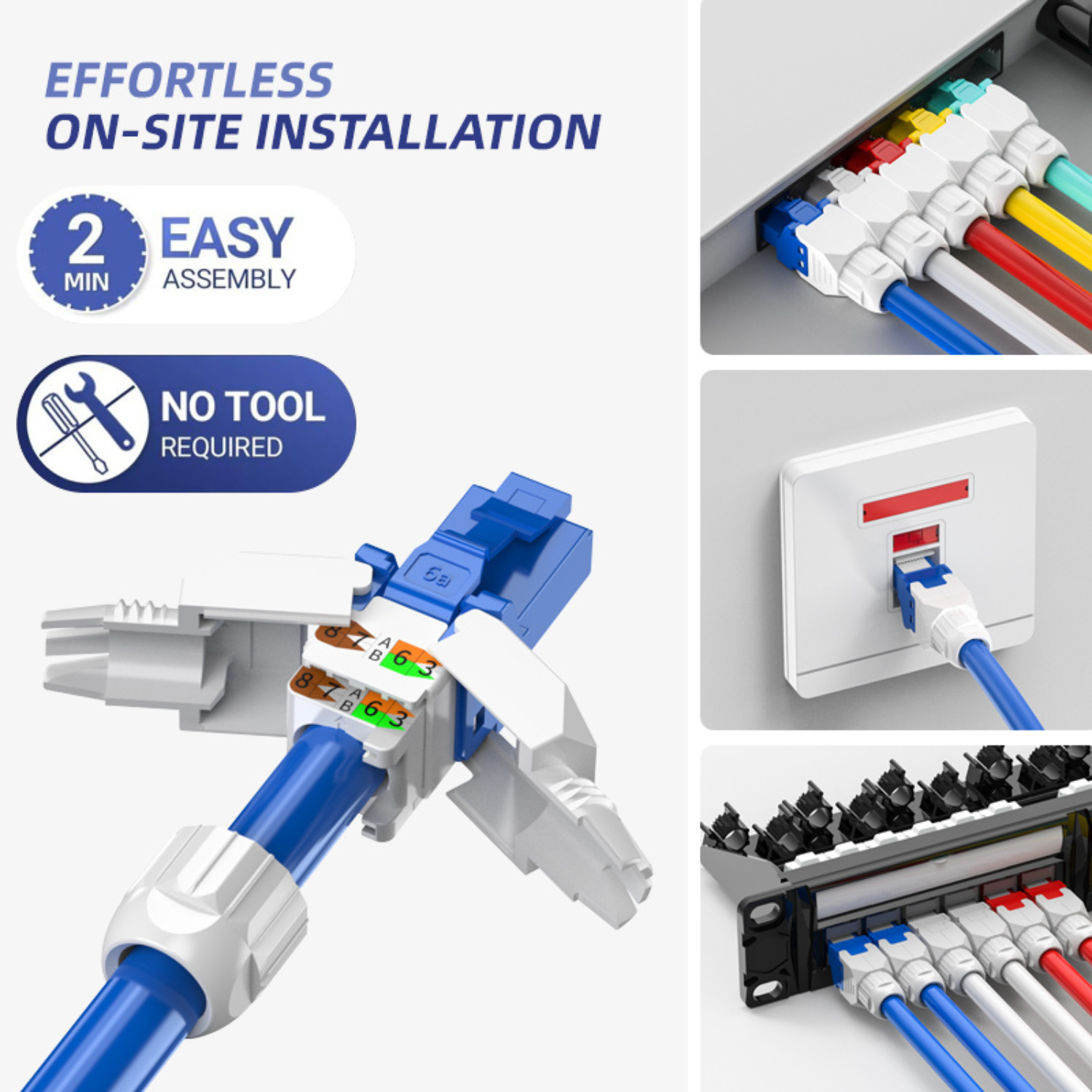 UTP Toolless Modular Plug With Screw Cap