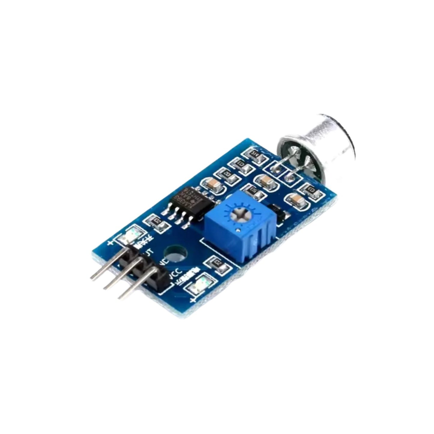 Noise Sensor Audio Detection Module Sound Activated Module PCB Sound-To-Voltage Converter Microphonic Sound Detector Module (Blue) - RS5047