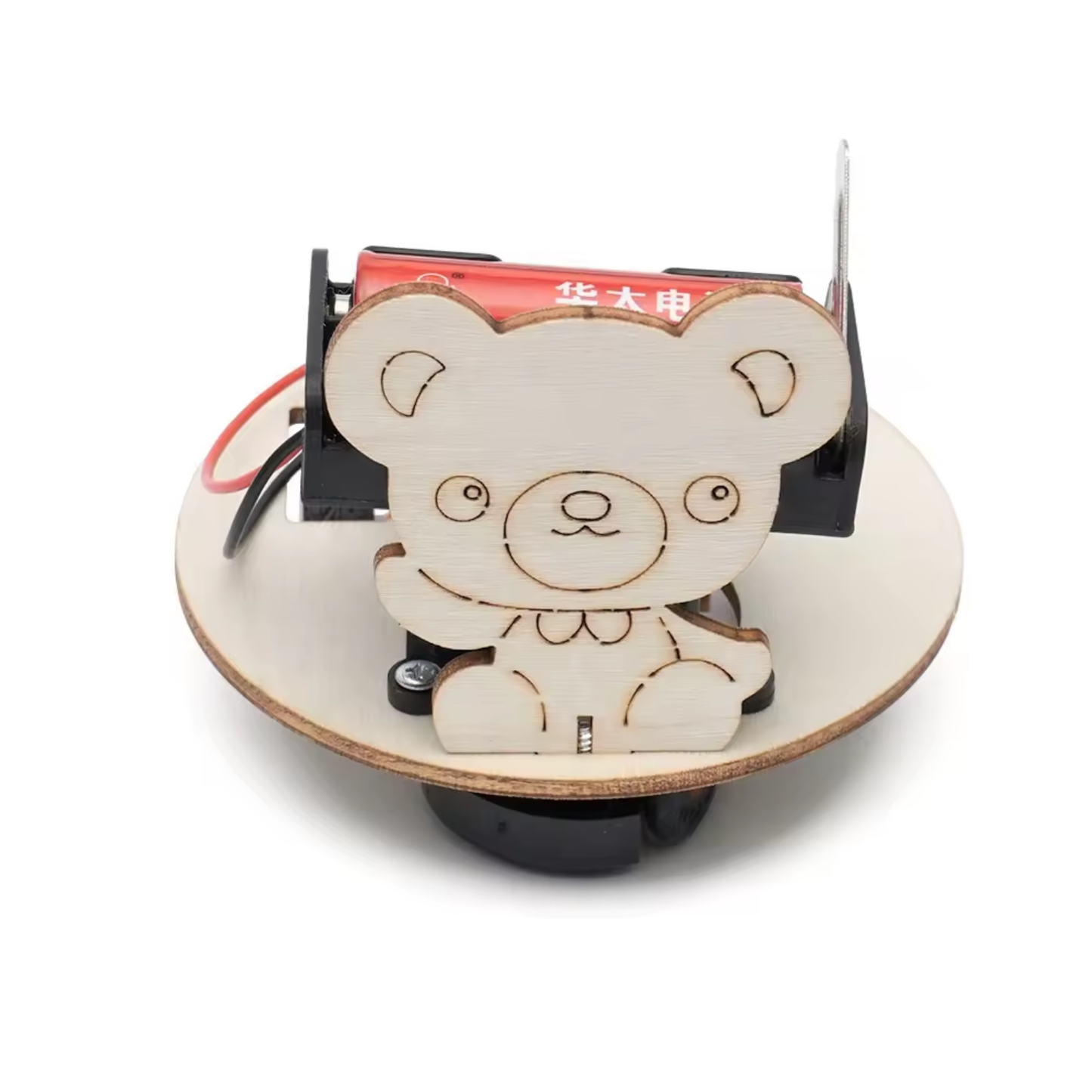 Obstacle Avoidance Car DIY Kit Kizabot Automated Escaping Vehicle Scientific lnvention School Students Creative Physics Science Experiment 3D Assembly STEM Wooden Toy - RS6325