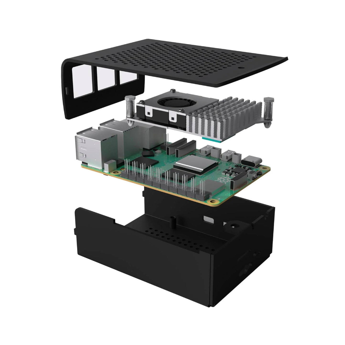 Raspberry Pi 5 Aluminum Case (Black)
