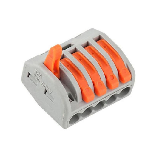 PCT-215 0.08-2.5mm 5 Pole Wire Connector Terminal Block with Spring Lock Lever for Cable Connection