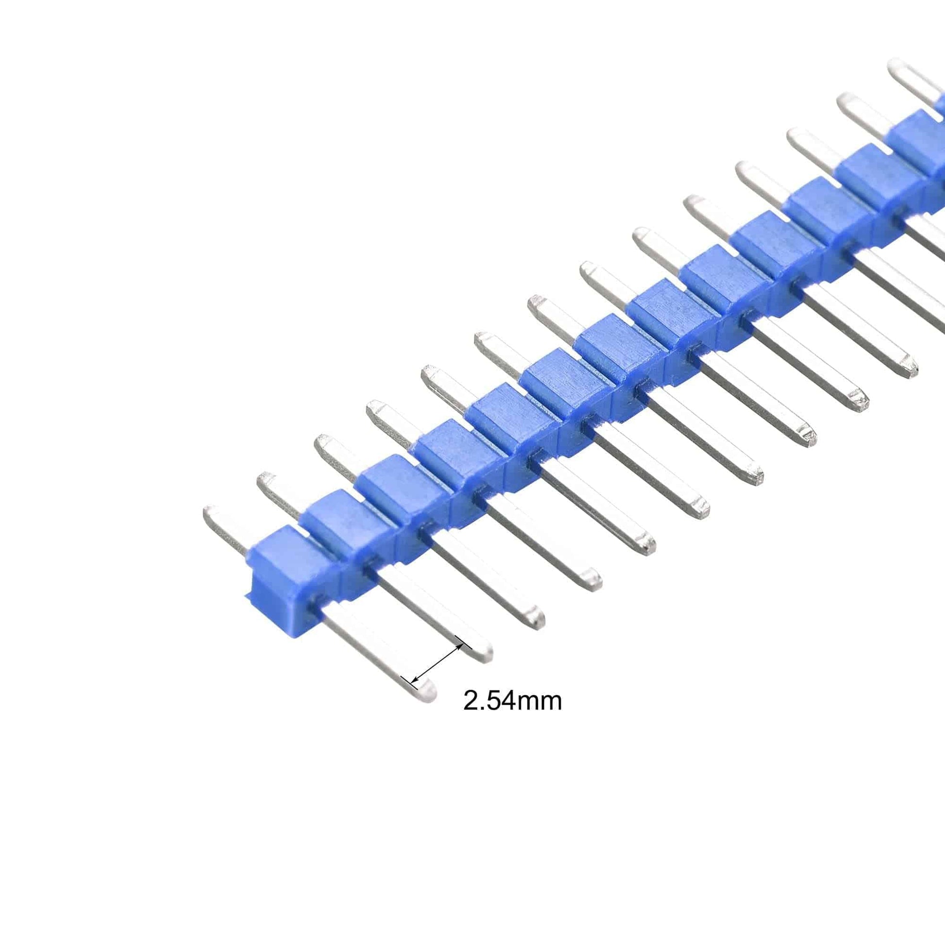 40 Pin Male Header 2.54mm 1×40 Pin - Blue