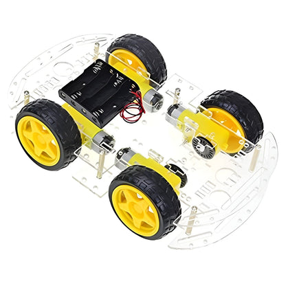 4WD 4 Wheel Smart Car Chassis DIY 4WD Double-Deck