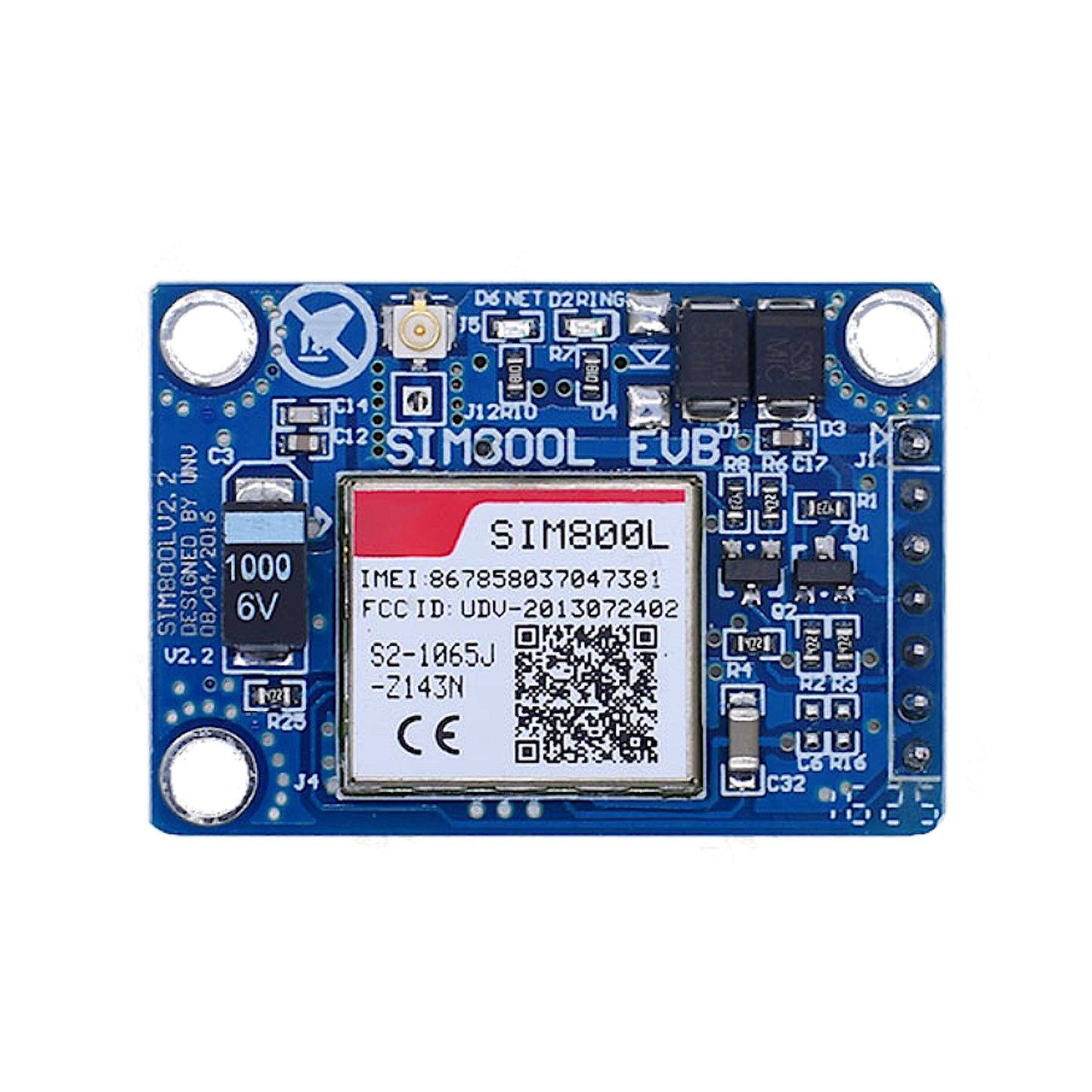 GSM GPRS Module SIM800L V2.0 5V Wireless GSM GPRS Module Quad-Band W/ Antenna Cable Cap M105 - RS1068/RS4079 - REES52