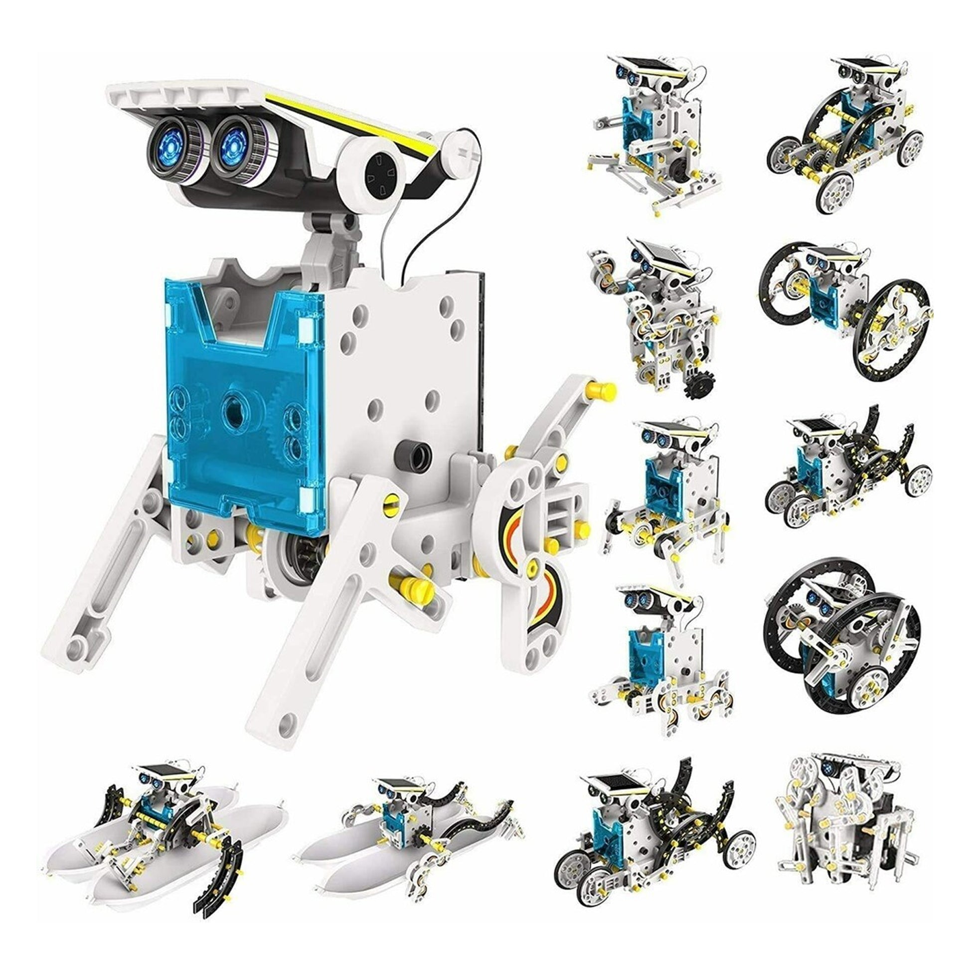 Solar Robot Kit - 14 in 1 Learning Educational Kids Station, Robot Toy Game DIY Toys for Boys, Girls - Multicolor - RS1637 - REES52