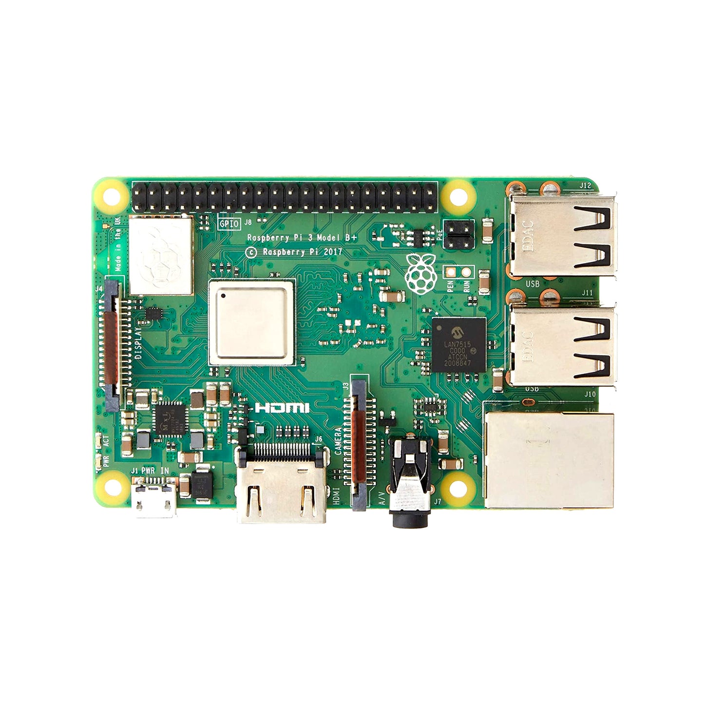 Raspberry Pi 3 Model B+ RPI 3 B Plus with 1 GB BCM2837B0 1.4 GHz arm Cortex-A53 Support WiFi 2.4 GHz and Bluetooth 4.2 - RS1662 - REES52