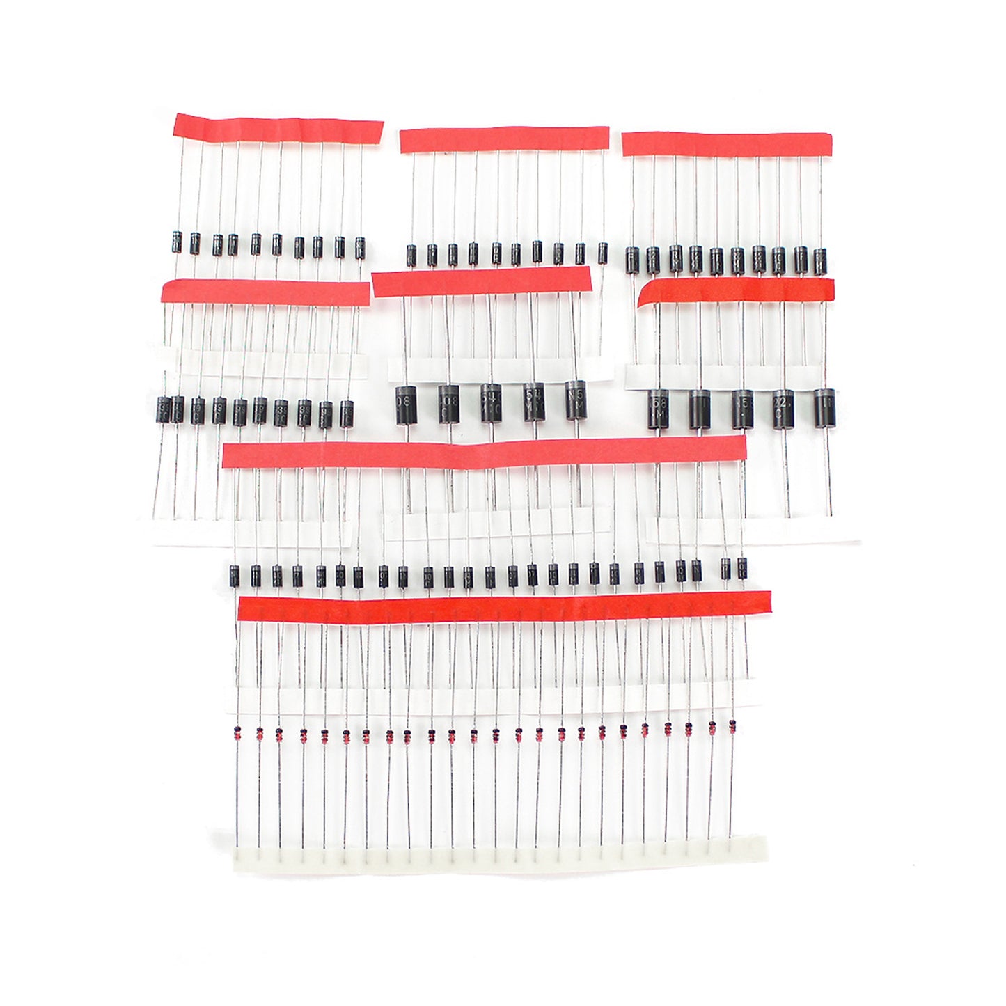 100pcs Diode Assorted Kit 8 Values DIY Electronic Components Diode Assortment Standard Recovery Power Rectifier -RS1706 - REES52