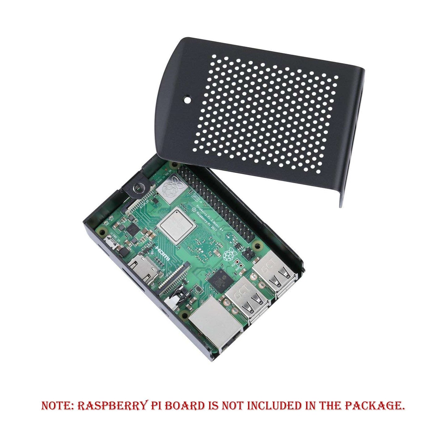 Raspberry Pi 3 Aluminum Case for Pi 3 Model B, B Plus- Black