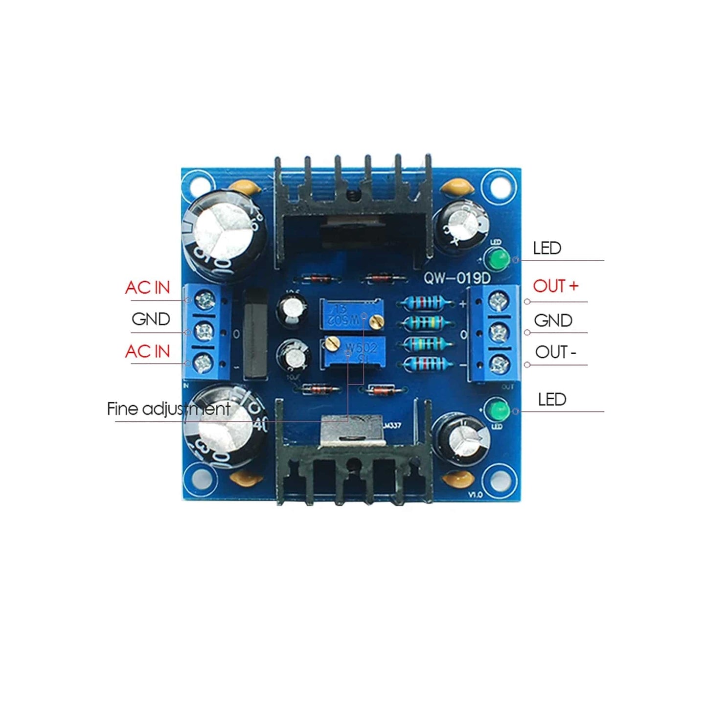 LM317 LM337 Power Supply Module