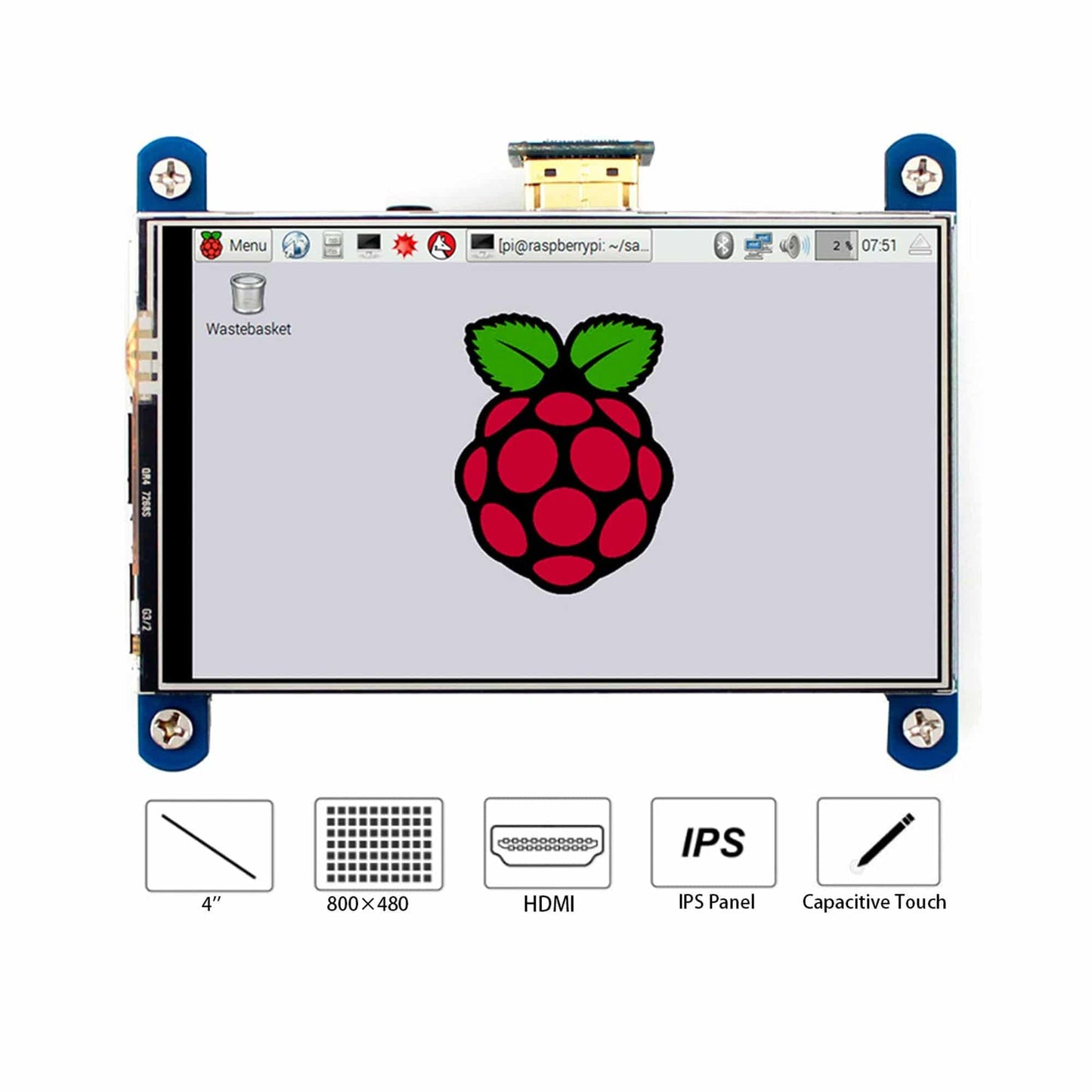 Waveshare 4inch Resistive Touch Screen LCD, 480x800