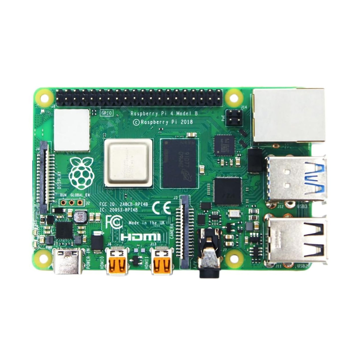 Raspberry Pi 4 Model-B 1GB, 2GB 4GB & 8GB LPDDR4 SDRAM Raspberry PI 4B SBC IOT Board - Broadcom 1.5GHZ A72 Processor - RS2237 - REES52