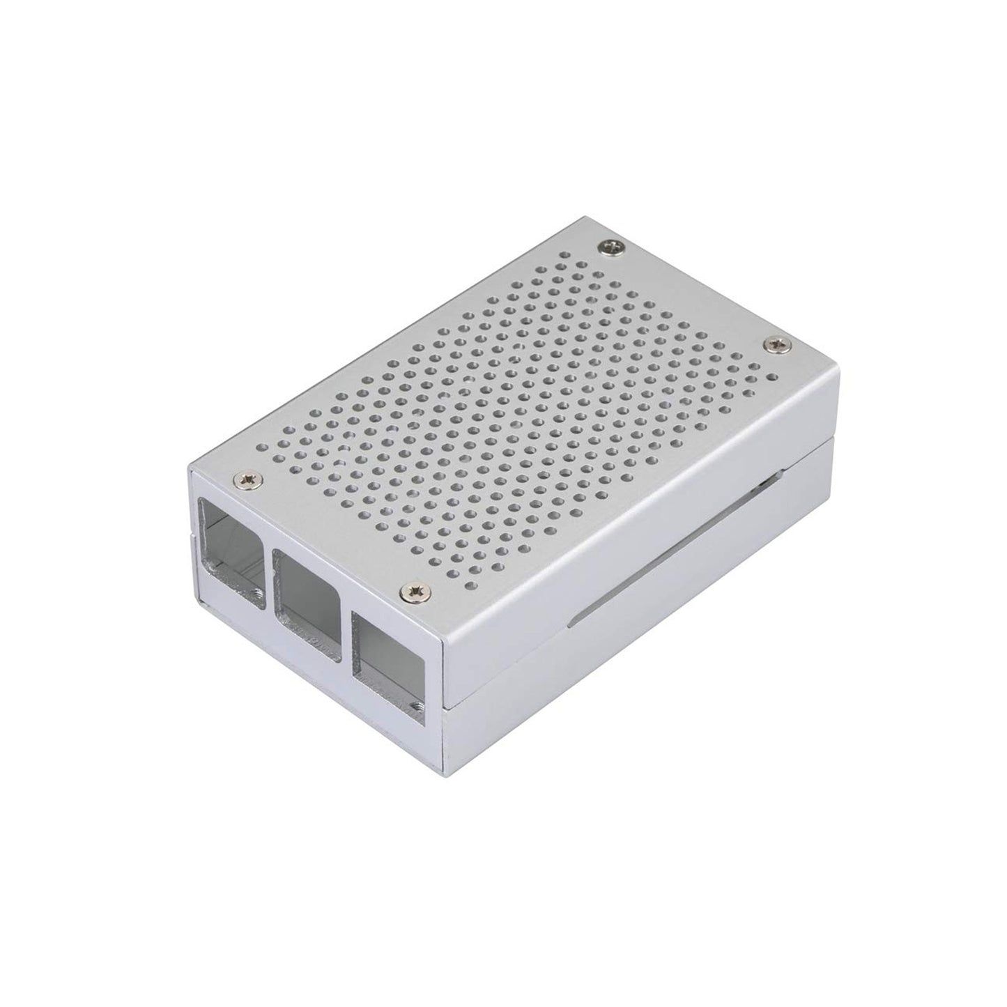 Raspberry Pi 4 Metal Case Aluminum Raspberry Pi 4 Case with Cooling Fan for Raspberry Pi 4 Model B, B+ (Silver) - RS2450 - REES52