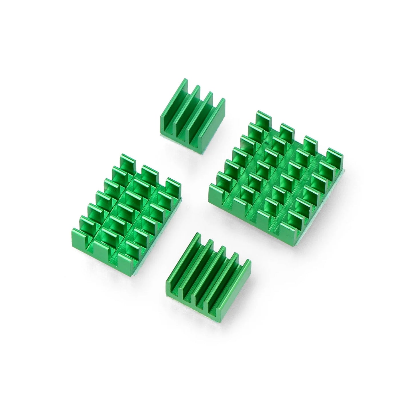 4 In 1 Aluminum Heatsink For Raspberry Pi 4 Model B - Green - RS2644 - REES52