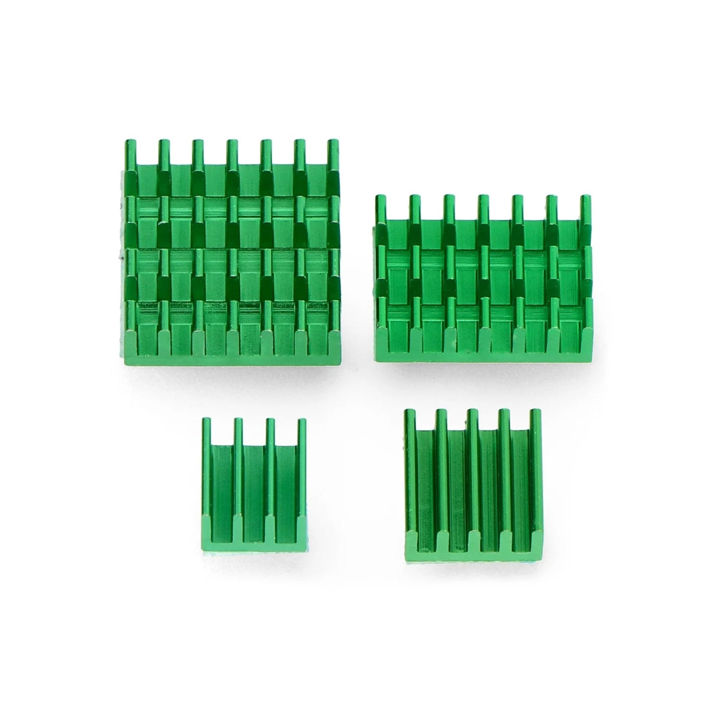 4 In 1 Aluminum Heatsink For Raspberry Pi 4 Model B - Green - RS2644 - REES52