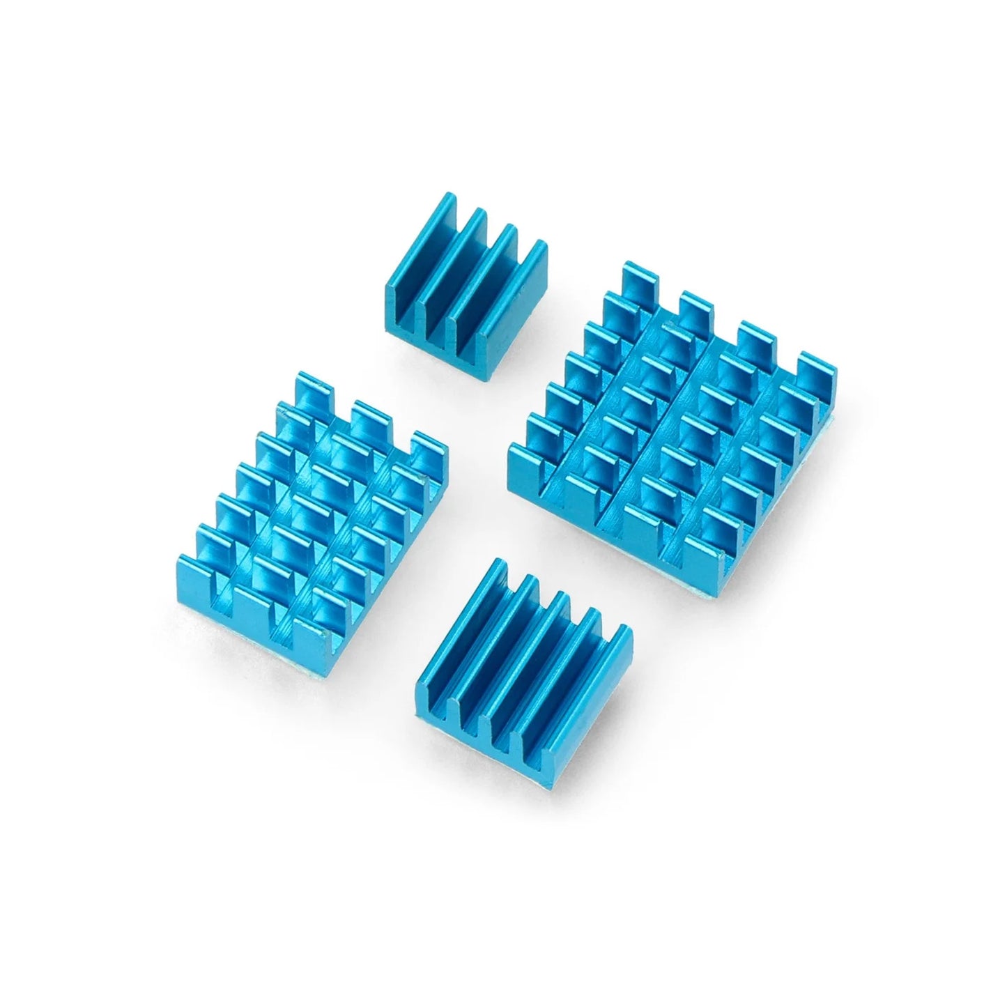 4 In 1 Aluminum Heatsink For Raspberry Pi 4 Model B - Blue - RS2645 - REES52