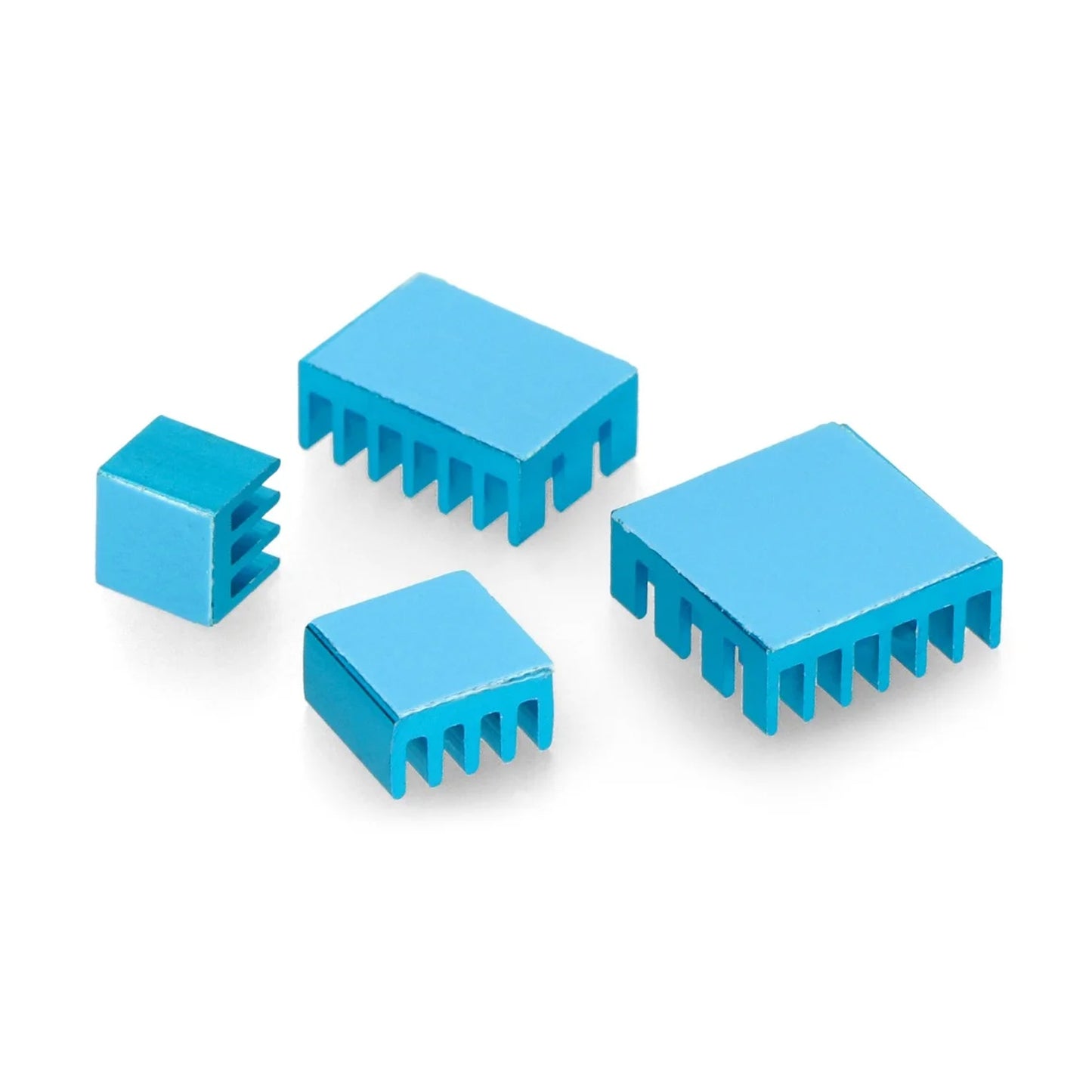 4 In 1 Aluminum Heatsink For Raspberry Pi 4 Model B - Blue - RS2645 - REES52