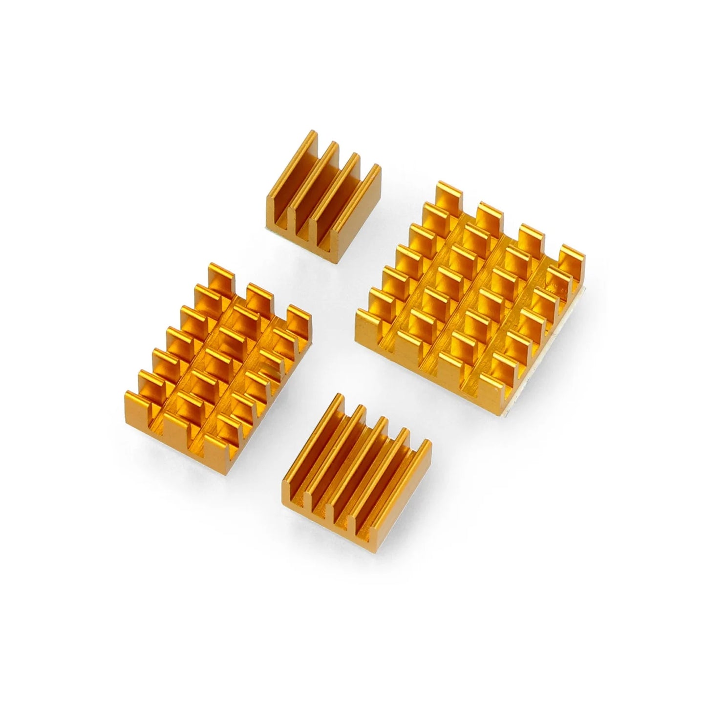 4 In 1 Aluminum Heatsink For Raspberry Pi 4 Model B - Yellow - RS2647 - REES52