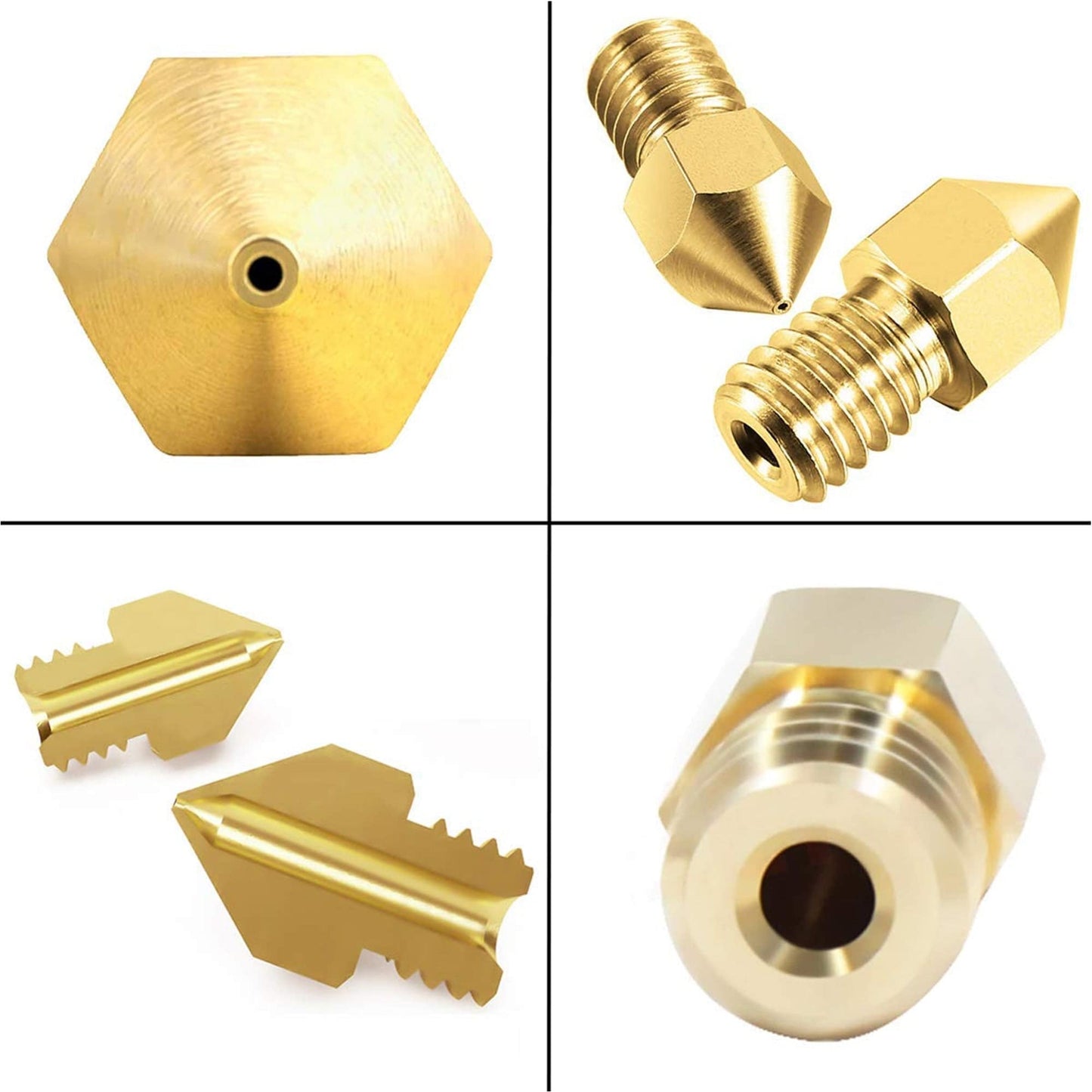 0.2mm 3D Printer Nozzle MK8 M6 Nozzle 3D Printer Nozzles