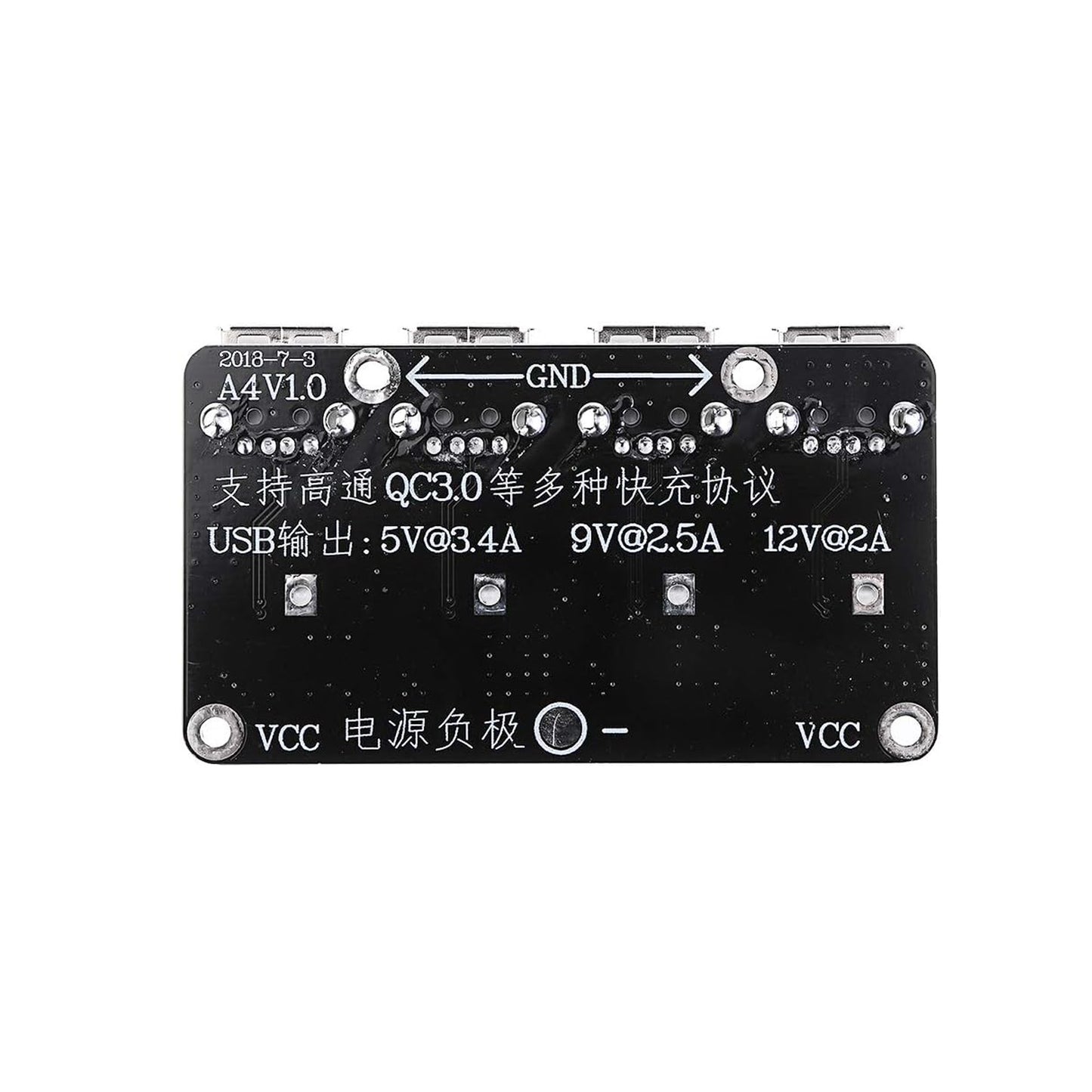 4 USB Fast Charging Module Board 12V24V to QC2.0 QC3.0 Step Down Power Supply Module 12V 24V- RS2732 - REES52