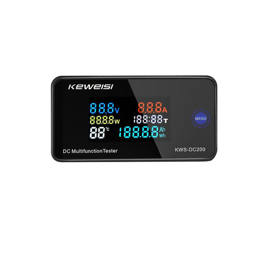 0-200V 0-10A DC Digital Display Voltage and Current Meter Color Screen Power Temperature Tester Timer - 10A - RS2740 - REES52