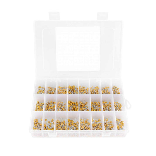 1200pcs 24 Values Ceramic Capacitor Kit 50V 10pF-10uF