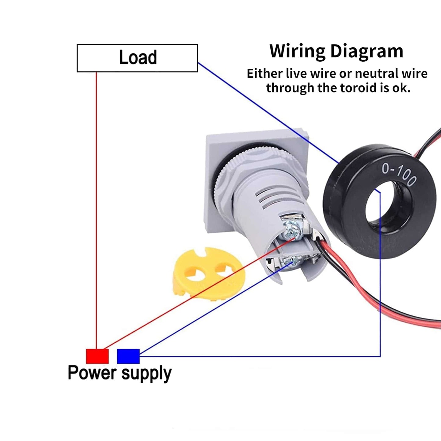 LED Display Voltmeter, Voltage Tester Current Detector