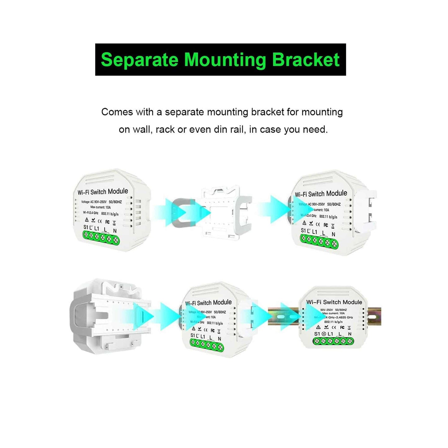 Smart WiFi Switch Relay for in Wall Light Switch