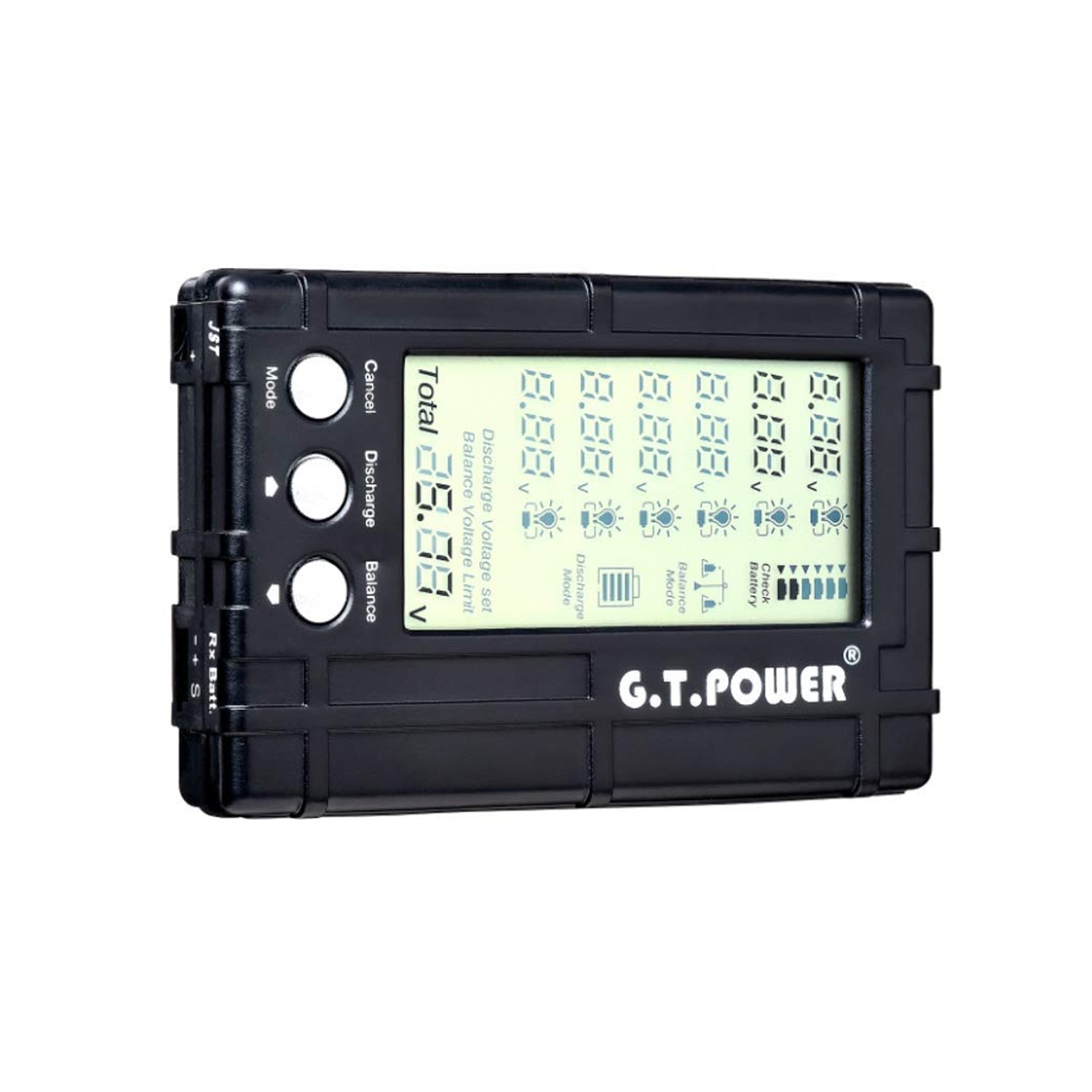 G.T.Power 3 in 1 Battery Tester Battery Capacity Controller Digital Battery Capacity Checker for 2-7S LiPo/Li-ion/Li-Mn/Li-Fe/NiCd Battery - RS295 - REES52