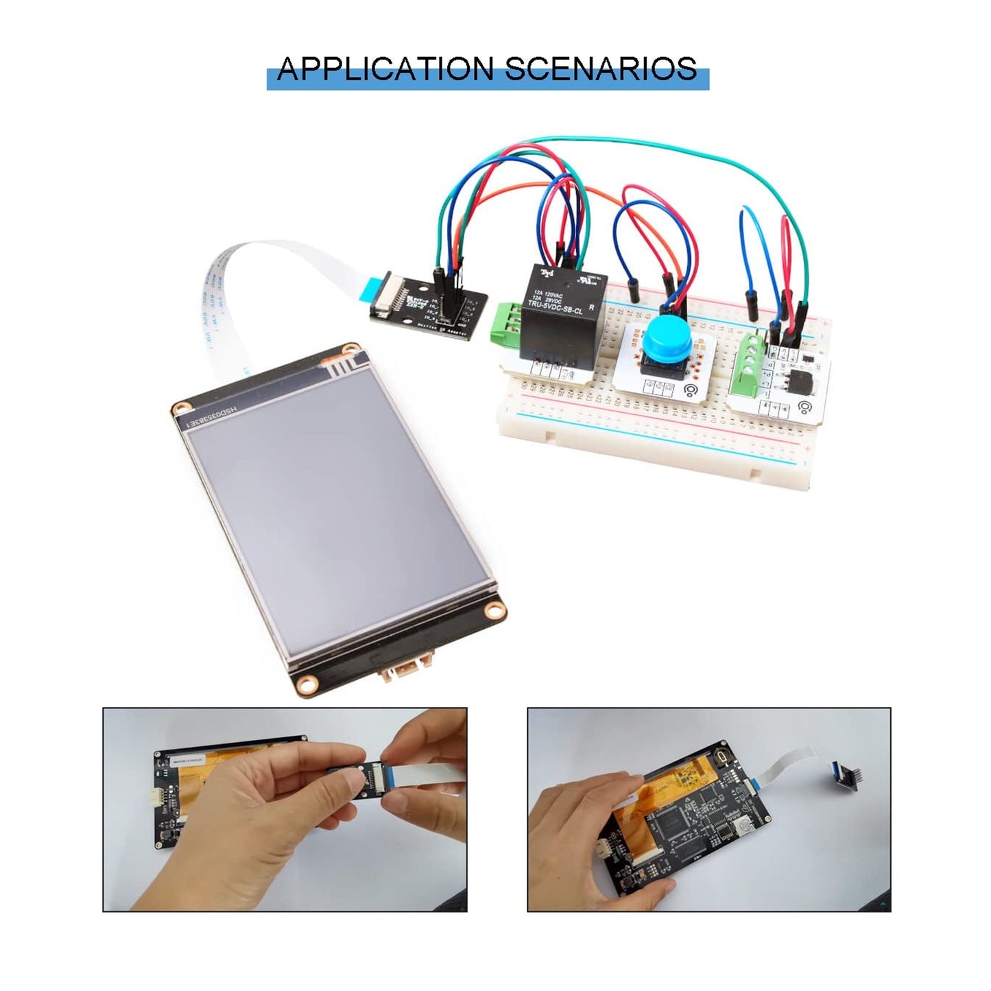 Nextion IO Adapter with FFC Cable for Nextion Enhanced Display Series 2.4″ to 7.0″ Intelligent Display 7" and 10.1" - RS3092 - REES52