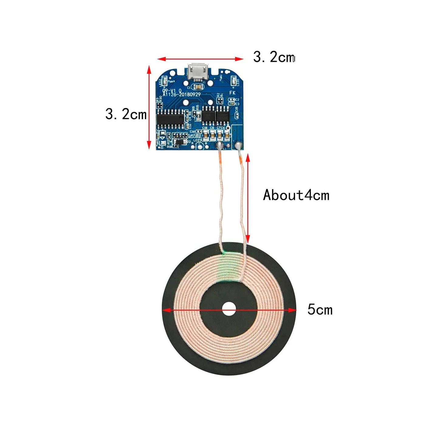 Wireless Phone Charging Module DC 5V Qi Standard